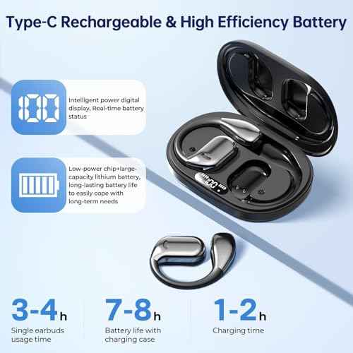AI Translation Earbuds Real Time, 144 Language Translator Earbuds with APP Compatible with iOS & Android, Bluetooth Translation Headphones Translating Device for Travel Business and Learning - Black