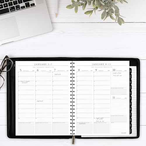 AT-A-GLANCE 2026 Appointment Book Planner, Weekly & Monthly, 8-1/4" x 11", Large, Executive, Zipper, Black (70NX810526)