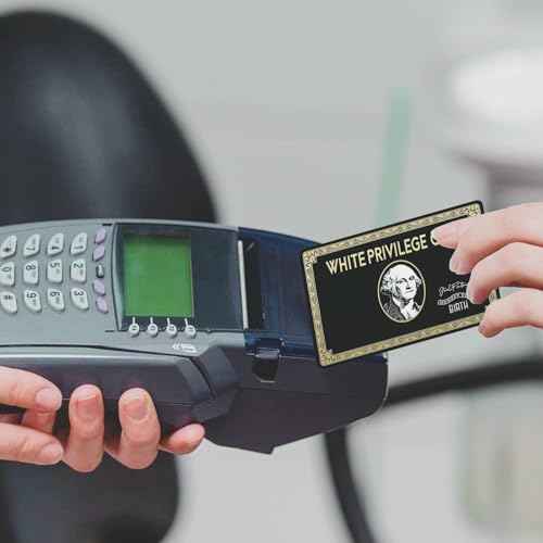4 Pcs White-Privilege_Card Skin | Debit Card Stickers, Credit Card Skins, Bank Card Protectors | Anti-Bubble, Anti-Wrinkle, Slim Fit Cover for Credit, Debit, and Transportation Cards