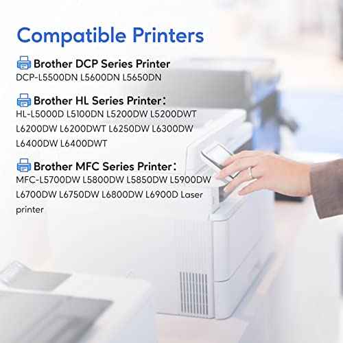 TN850 Toner Cartridges Compatible for Brother TN-880 TN-850 TN-820 TN820 Toner Cartridges High Yield Replacement for HL-L6200DWT L6200DW L5200DW L5100DN MFC-L5800DW L5700DW L6700DW L6800DW 2 Black