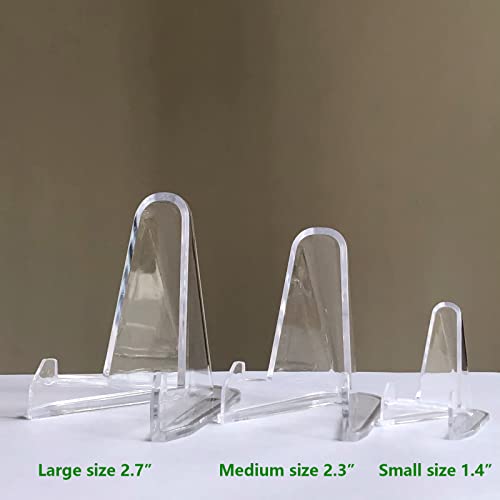 24 Pack Acrylic Trading Card Stands - 2.3 Inch Tall Display Holders