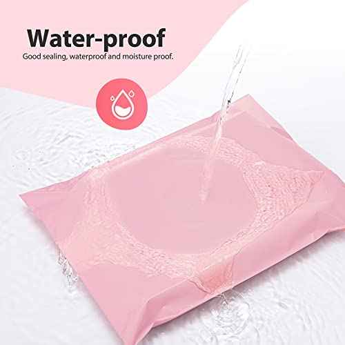 Fuxury Poly Mailers 12x15.5Inch 50 Pcs, Heavy Duty Shipping Bags for Clothing, Strong Adhesive Shipping Envelopes for Small Business, Self Seal Mailers Poly Bags Mailing Envelopes,Light Pink