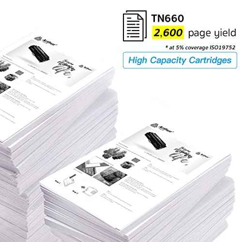 Arthur Imaging Compatible Toner Cartridge Replacement for Brother TN660 TN630 High Yield Compatible with HL-L2300D HL-L2380DW HL-L2320D DCP-L2540DW MFC-L2700DW MFC-L2685DW (Black, 2-Pack)