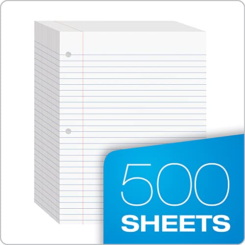 Oxford Pack of 500 Wide Ruled Loose Leaf Notebook Paper for 3 Ring Binders