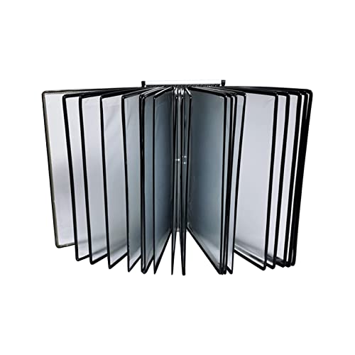 PROPFE Black Wall Mount Reference Display System with 20 Pockets, A4 Size