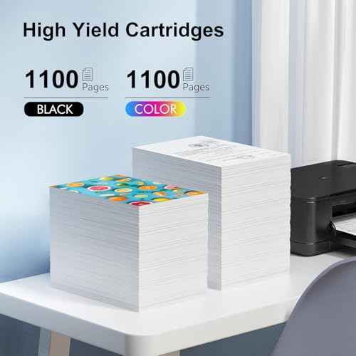 822XL Ink Cartridges Latest Upgrade Remanufactured for Epson 822XL 822 XL Ink Cartridges Use with WF-3820 WF-3823 WF-4820 WF-4830 WF-4833 WF-4834 Printer (2 Black Cyan Magenta Yellow)