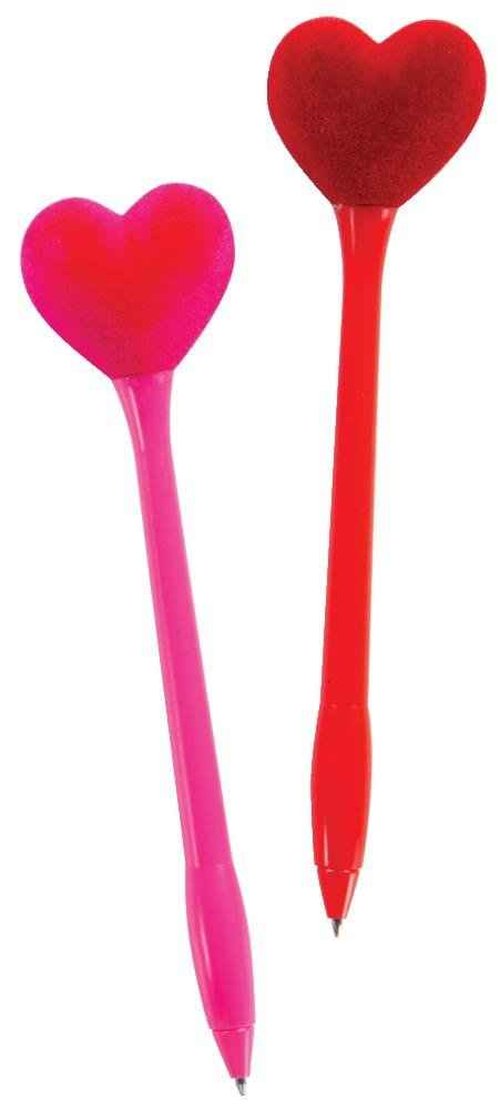 Raymond Geddes Puffy Velvet Heart Pen (Pack of 24)