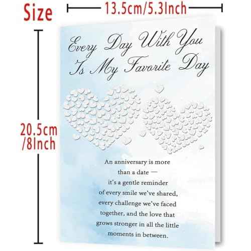 Anniversary Card to Husband Wife, Funny Anniversary Card Gifts for Women, Men, Him, Her, Valentine Day Gifts Decorations