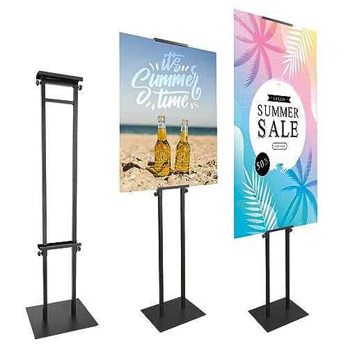 Poster Board Stand for Display, Heavy Duty Floor Sign Holder for Foam Board, Double Sided Display for Business Advertising (1Pack)