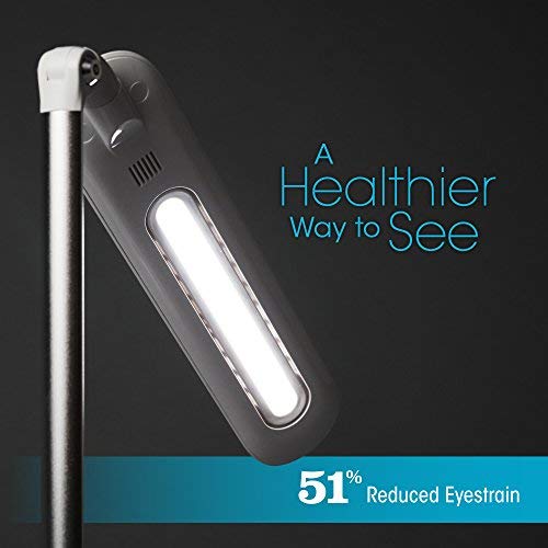 OttLite Glow LED Desk Lamp with USB Charging Port - Portable, Adjustable, Desk Light,White