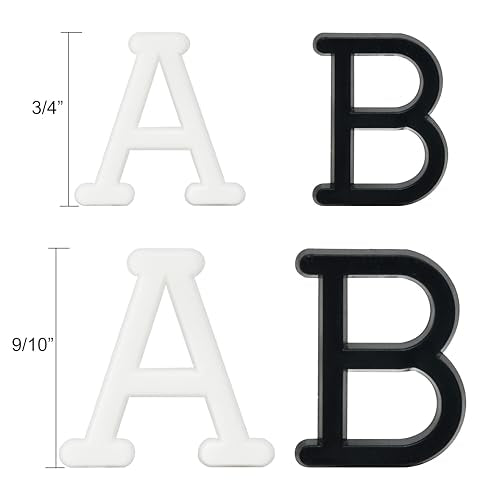 White Pre-Cut Letters for Felt Letter Board, 736 Pcs - Gajigaji