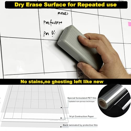 Large Project Management Vision Board, 36"x45" Office Whiteboard for Scheduling & Tracking Progress, Laminated Wall Planner for Managers & Entrepreneurs