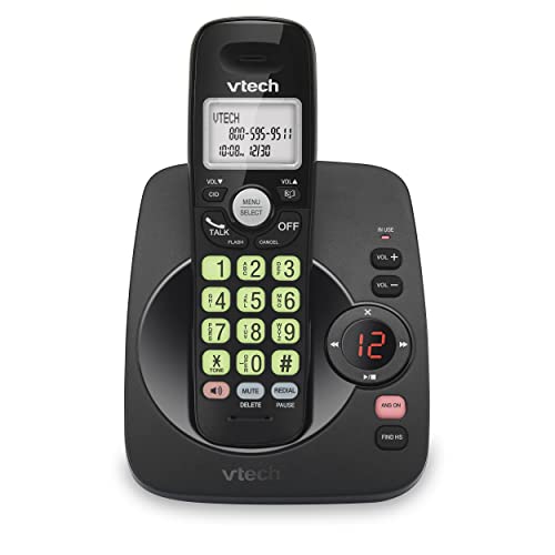 VTech VG134-11 Black DECT 6.0 Cordless Phone with Bluetooth & Answering Machine