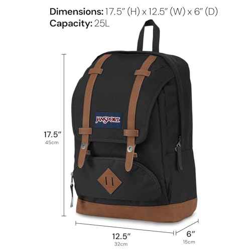 JanSport Cortlandt Laptop Backpack, Russet Red, 15¡± Laptop Sleeve-Synthetic Leather Shoulder Computer Bag with Large Compartment, Padded Straps- Rucksack for Men, Women
