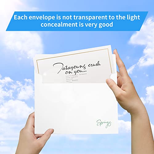 A4 White Envelopes 50 Pack Self Seal for Weddings Invitations Greeting Cards