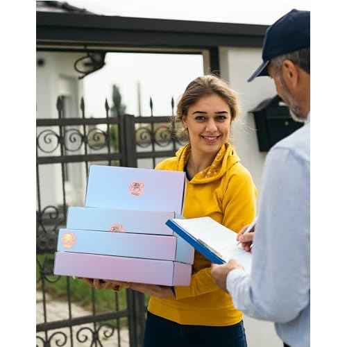 Pack of 45-9x6x2 Inch Shipping Boxes for Small Business, Purple Cardboard Corrugated Mailer Boxes for Shipping Packaging Craft Gift Giving Products