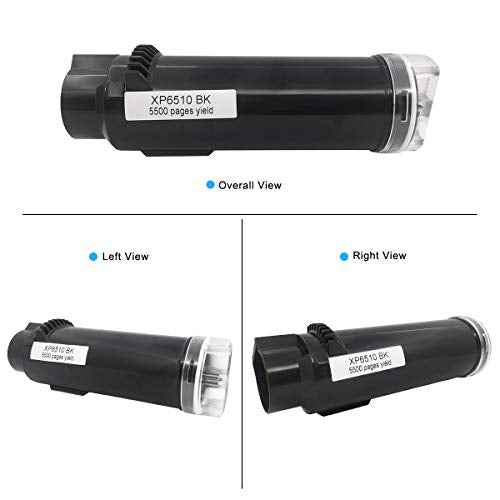 VICTORSTAR 4 Colors Compatible Toner Cartridges 6510 6515 ¡¼Extra High Yield¡½ 5500 Pages BK, 4300 Pages CMY for Xerox Phaser 6510n 6510dn 6510dni 6510dnm WorkCentre 6515 6515n 6515dn 6515dni 6515dnm