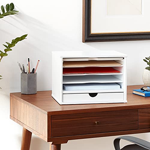 Victor W4720 Pure White Desktop Organizer