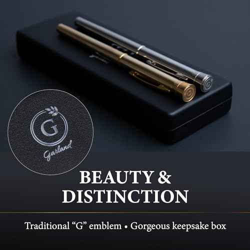 Garland Signature Slim Metal Luxury Pen ? Made in USA - Heirloom-Quality Brass Pen, Elegant ¡°G¡± Accent Piece, Premium Gift Box, Executive Desk, Gifts, Professionals, Refillable (Ballpoint, Gold)