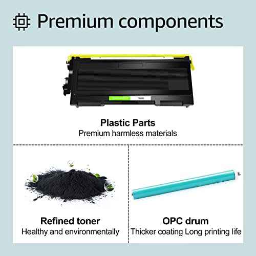 greencycle 2 Pack TN350 TN-350 Black Toner Cartridge Compatible for Brother HL-2070N HL-2040 MFC-7420 MFC-7820n intellifax-2820 Intellifax-2920 DCP-7020 MFC-7220 Laser Printers