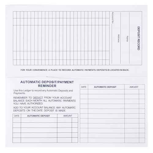 Larger Lines 12 Pack Check Registers for Personal Checkbooks, Blank Checkbook Registers for Personal or Businesses Use, Check Register Books to Log Transaction and Track Payments, Deposits, Finances