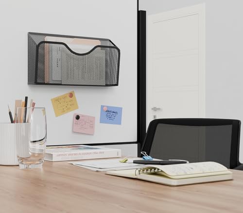 JANE EYRE Magnetic File Holder - Black 3 Pack Office & Home Organizer
