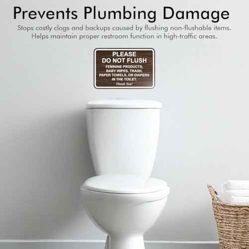 All Quality Classic Framed Please Do Not Flush Thank You Bathroom Etiquette Sign - 5" x 7" (Blue) 5 Pack
