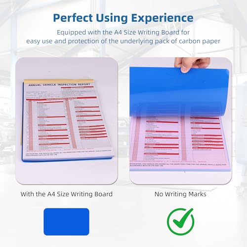REKZOWN 30-Pack Annual Vehicle Inspection Report Forms with 3-Ply Carbonless Paper