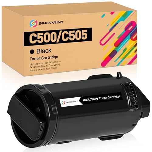 Remanufactured C500 C505 Toner Cartridge Black Replacement for Xerox Versalink C500 C505 106R03869 Ink for C500DN C500N C505X (12,100 Pages)