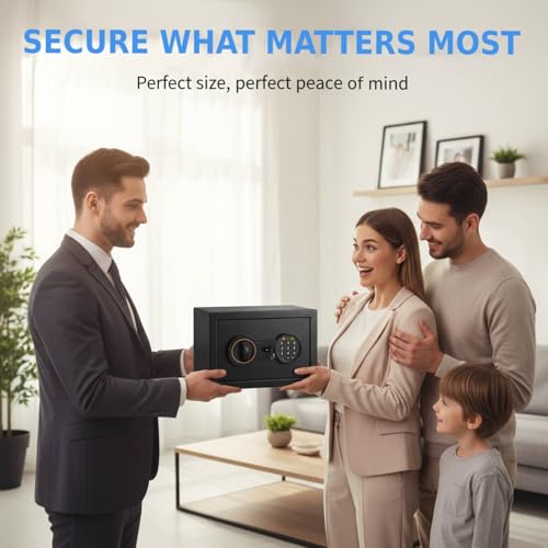 Bukumo 0.3 Cub Small Home Safe with Alarm & Fireproof Waterproof Bag - Standard Version