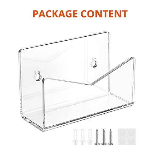 Richboom Acrylic Mail Holder, Envelope Holder for Desk Countertop Letter Holder for Home Office School (1 Section Clear)