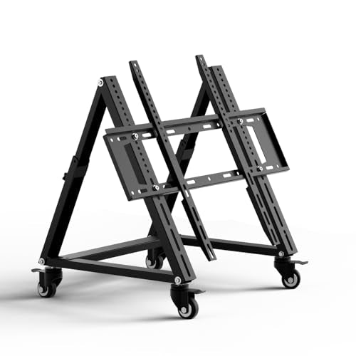 Low Height Mobile TV Stand, Rolling TV Stand with Wheel for 26-65 inch TV, Hight Adjustable, 36¡Æ -68¡Æ Adjustable Viewing Angle,Max 50KG, Vesa 600¡¿500