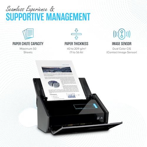 Fujitsu ScanSnap IX500 Duplex Document & Receipt Scanner USB 3.0 for Mac/PC