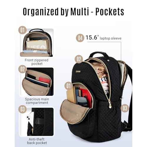 LIGHT FLIGHT Women Backpack for Work Laptop Backpack Women Travel Backpack Laptop Bag 15.6'' Laptop backpack