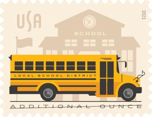 United States Postal Service School Bus Additional Ounce Postage Stamps - 20 Sheet