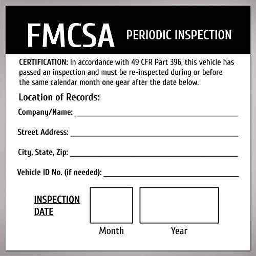 Avery FMCA Periodic Inspection Stickers, Waterproof, UV Resistant, Preprinted, Handwrite Only, 4" x 4", 100 Stickers