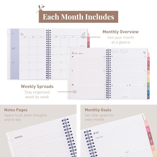 Rileys Academic Planner 2026-2027 School Agenda Blue 8x6in Twin-Wire Notes