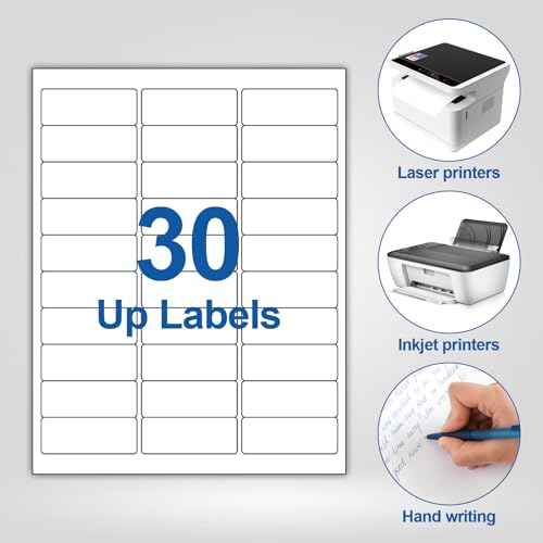 Return Address Label Stickers - 15000 Labels 30-up 1" x 2-5/8" Mailing Labels for Laser/Inkjet Printers
