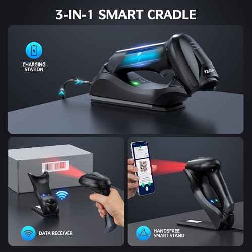 Wall Mountable USB Cradle Charging Base Station for TEEMI TMSL-56 TMSL-57 Barcode Scanner