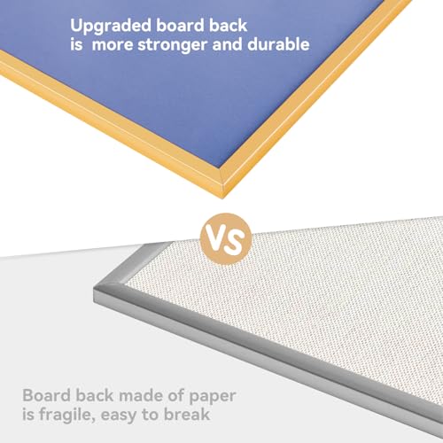 VUSIGN 17x13 Magnetic Dry Erase Calendar Whiteboard Wall Mount with Wooden Frame
