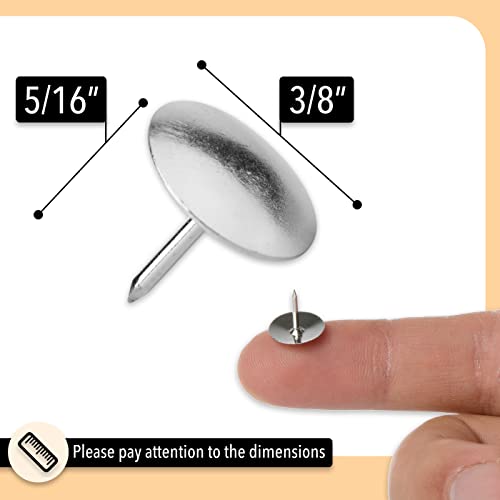 Mr. Pen Thumb Tacks, Silver, 500 Pack - Flat Push Pins Bulk