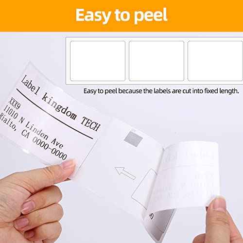 Label KINGDOM Replace DK-1202 White Paper Shipping & Postage Label, 2.4" x 3.9" (62mm x 100mm), 300 Labels Per Roll for Brother QL-800 Label Printer (8 Rolls+ 1 Frame)