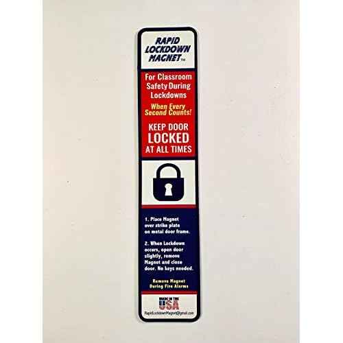 10 Pack. America's #1 LockdownMagnet Used in Over 2,500 Schools. Rapid Lockdown Magnet for Faster & Safer School Lockdowns. Strongest Magnet is 9" Tall and 40 mil Thick. Non-tearable. Long Lasting.