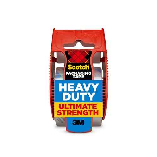 Scotch Heavy Duty Shipping Packaging Tape, 1.88" x 27.7 yd, Great for Packing, Shipping & Moving, Clear, 1 Dispensered Roll (142L)