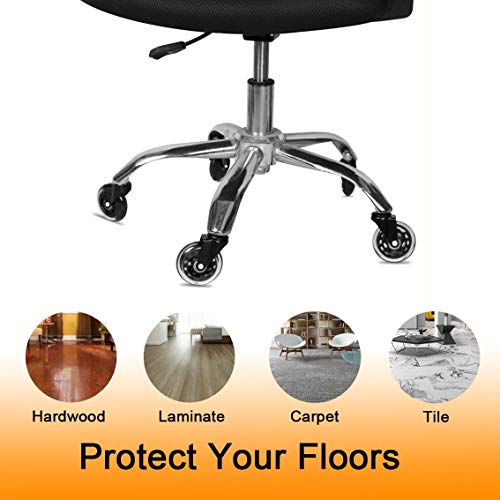 Heavy-Duty 5-Pack Chair Casters 3" Rubber Wheels for All Floors — BF Brightfield