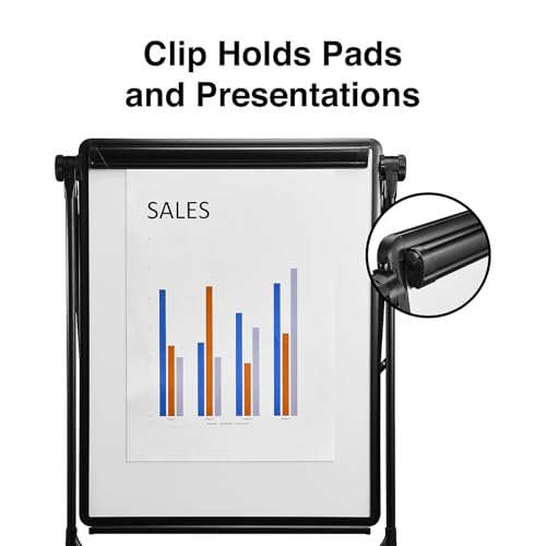 Staples Whiteboard & Flip Chart Easel - Black Frame, 1 Pack
