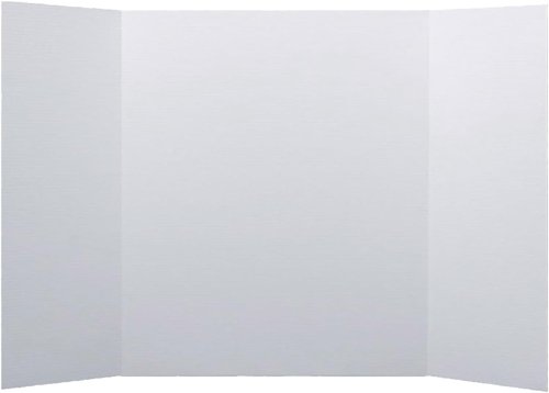 Flipside Products 24" x 48" White Project Boards - Ideal for Classrooms, Science Fairs & Presentations | 24 Pack