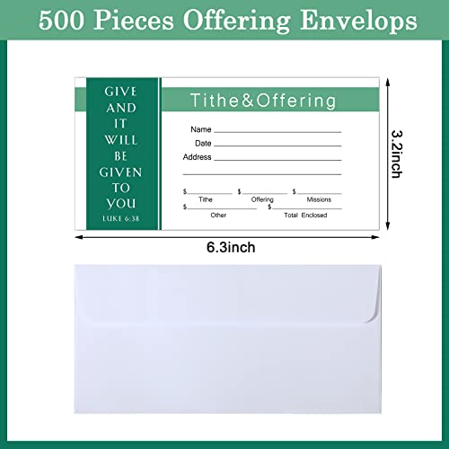 Woanger Stylish 500 Tithes and Offering Envelopes for Church Donation