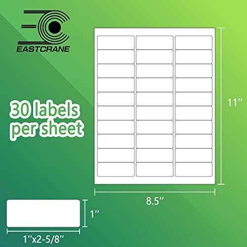 15,000 Printable Mailing Address Labels, White Blank Labels for Laser/Inkjet Printer, Permanent Adhesive