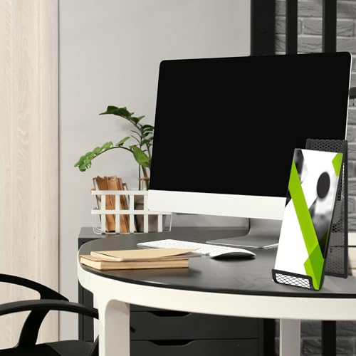 Honoson 4 Pcs Metal Brochure Holder Brochure Stand Black Mesh Fancy Display Flyer Holder Countertop Book Stand Organizer for Tabletop Pamphlet Literature Booklets Magazine Menu Journals